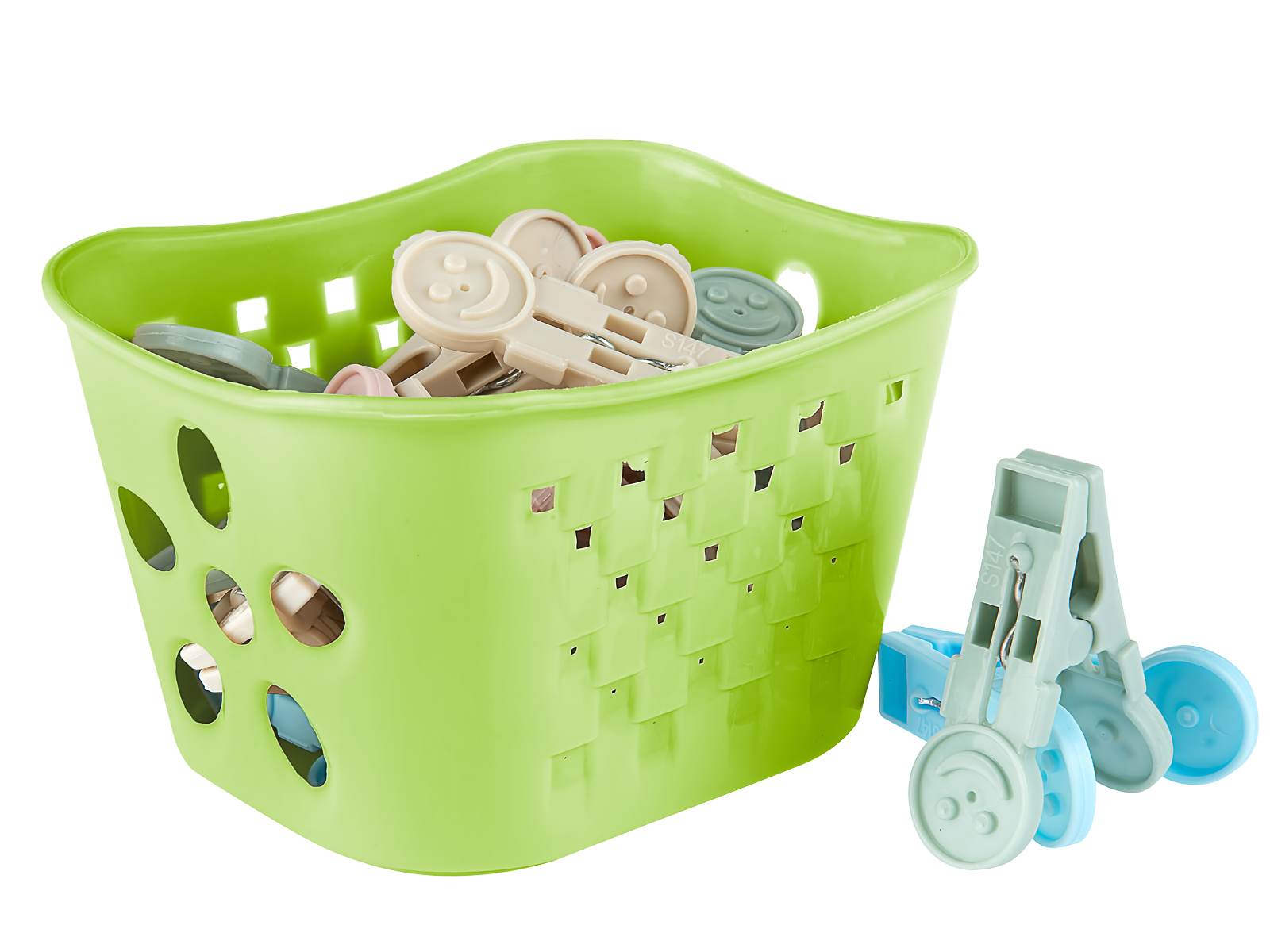 Windy Plastic Peg Basket With 30 Plastic Pegs