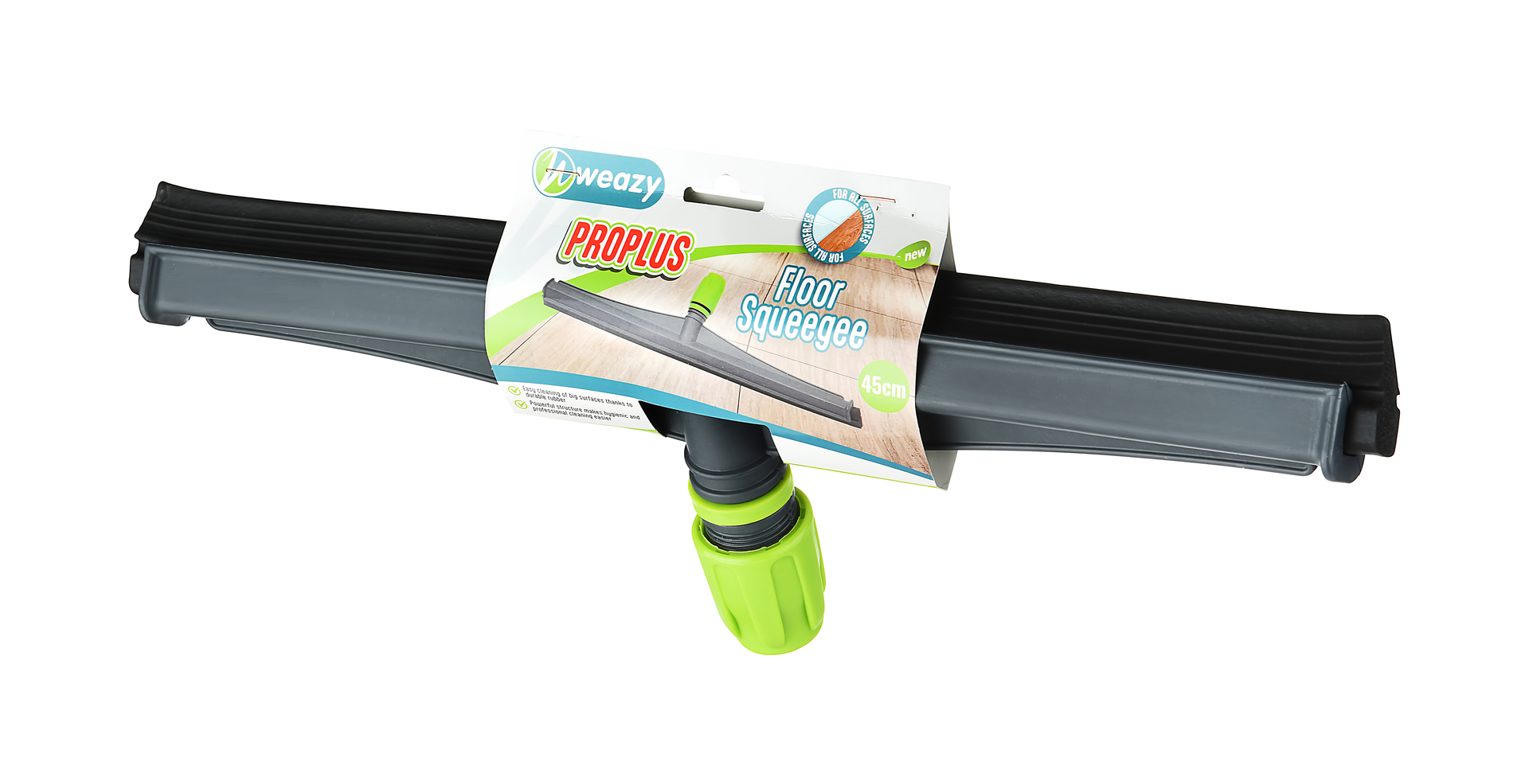 Proplus 45cm Floor Squeegee Single Rubber Blade Prof Fastening Socket